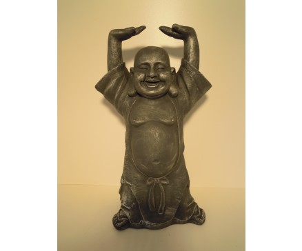 G660L-AS Garden Hotei. Hoogte : 63 cm. Antique Silver.