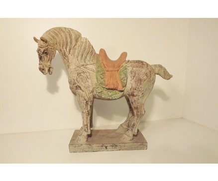 P1035729 Poly. Paard Tang Dynasty. L x H : 41 x 36 cm.