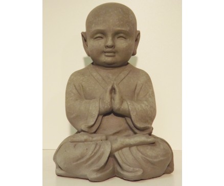 G526-G Garden kindmonnik biddend. Hoogte : 40 cm. Granite.