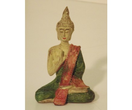 P1035753 Poly. Marble wood mini buddha. Height : 9 cm.