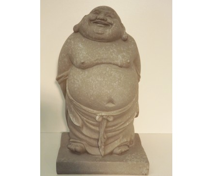 G644-G Garden lucky boeddha staand. Hoogte : 44 cm. Granite.