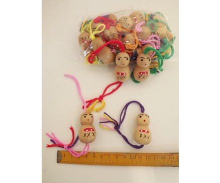 9120001 Gelukspoppetjes groot 4 cm. Zakje 12 stuks.