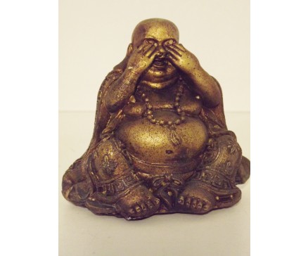 P1035555B Poly. Boeddha lucky "zien" brons mini