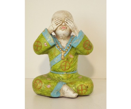 P1035243 Poly. Monnik "zien" colour. Hoogte : 15 cm.