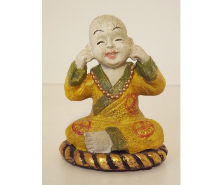 P1035350A Poly. Monnik "horen" mini colour. Hoogte : 8 cm.