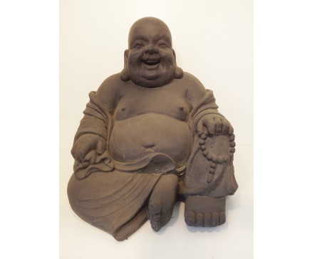 G838L-DG Garden lucky boeddha. Hoogte : 41 cm. Dark-grey.