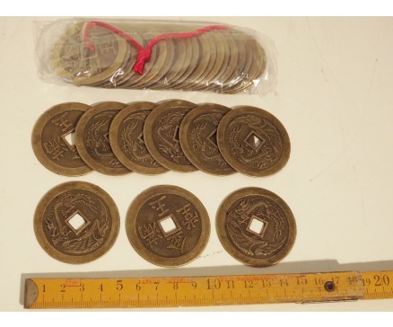 5526006 Geluksmunt chinees. Diameter : 48 mm. Per 20 stuks.