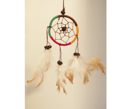 8530065 Dreamcatcher multicolor. Diameter 6 cm. Per 12 stuks verpakt. Prijs is per 12 stuks.