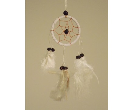 8530071 Dreamcatcher. White 6 cm. diameter. Per 12 stuks verpakt. Prijs is per 12 stuks.