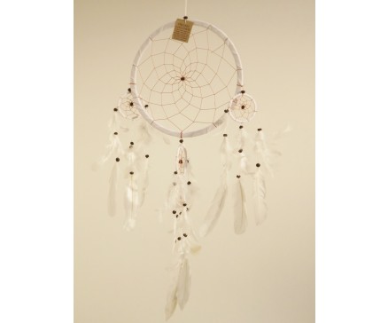 8530073 Dreamcatcher. White 25 cm. diameter.