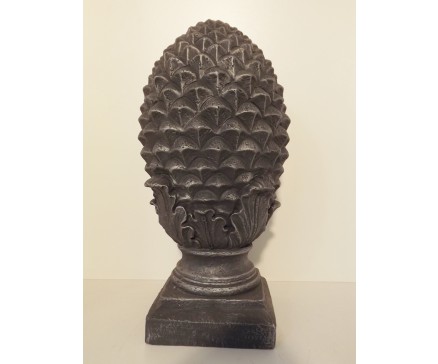 G541-AS Garden Pineapple hoogte 50 cm. Antique Silver.