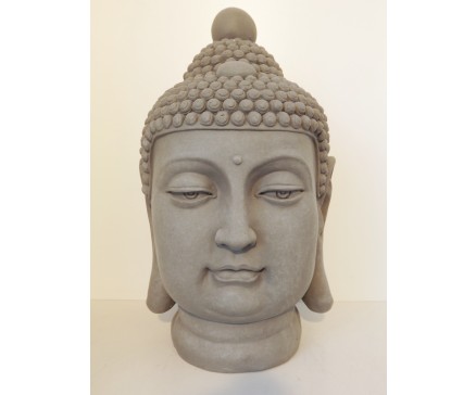 G400M-G Garden hoofd boeddha Birma. Hoogte 51 cm. Granite.