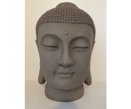 G522-G Garden hoofd boeddha Japan. Hoogte : 42 cm. Granite.