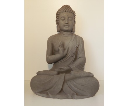 G817L-G Garden boeddha abhayamudra. Hoogte 60 cm. Granite.