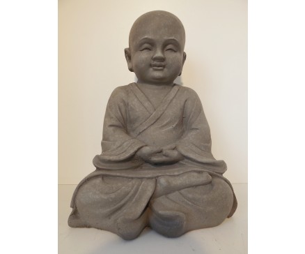 G524-G Garden kindmonnik "lotus". Hoogte : 40 cm. Granite.