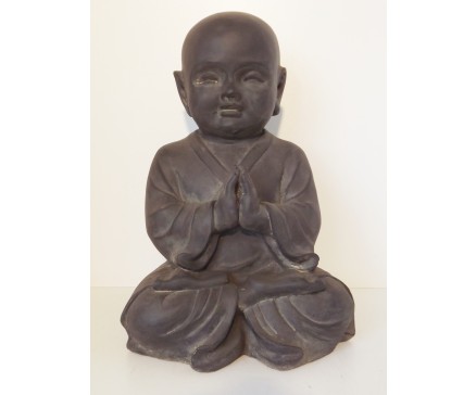 G526-DG Garden kindmonnik biddend. Hoogte : 40 cm. Dark-grey.
