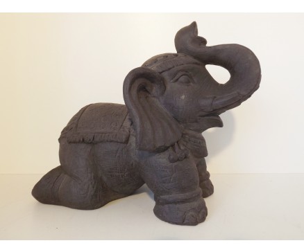 G969-DG Garden olifant. Hoogte : 40 cm. Dark-grey.