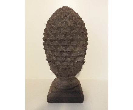 G541-DG Garden pineapple/ananas. Hoogte : 50 cm. Dark-grey.