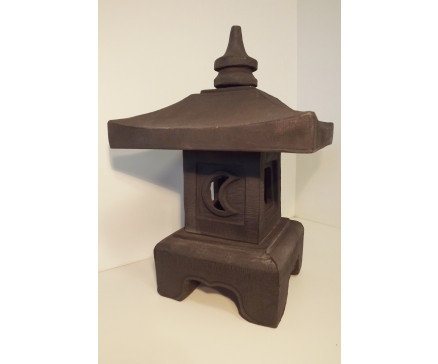 G1375-DG Garden 3-delige pagode (top/dak/basis) klassiek model. LxBxH : 34x34x50 cm. Dark-grey.