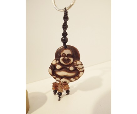 7102037 Sleutelhanger boeddha lucky met kralen 4,5 cm. Per 12 stuks verpakt. Prijs is per 12 stuks.