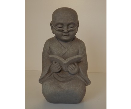 G525M-G Garden Kindmonnik lezend small. Granite. Hoogte : 25 cm. Per 2 stuks verpakt. Prijs is per 2 stuks.