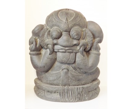 G1539-DG Garden Ganesha XL. H x B : 65 x 54 cm. Dark-grey.