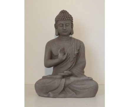 G817S-G Garden boeddha abhayamudra small. Hoogte 30 cm. Granite.