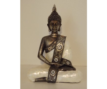 P1035687 Poly. Boeddha Thai parelmoer small 20 cm.