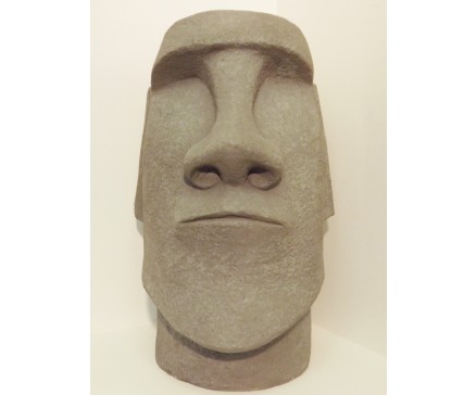 G2015-G Garden. Authentiek Paaseiland beeld van hoofd. Hoogte : 60 cm. Granite.