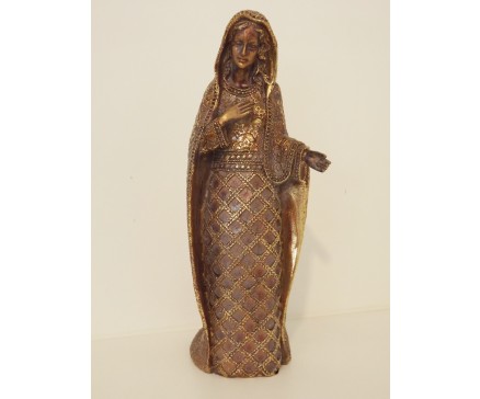 P1035792 Poly. Maria knielend. Hoogte 35 cm. Religious.