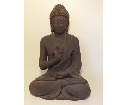 G817XL-DG Garden boeddha abhayamudra Extra-large. Hoogte : 74 cm. Dark-grey.