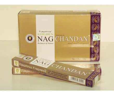 W8355208 Wierook Golden Nag Chandan. Box met 12 pakjes (afbeelding van de verpakking kan afwijken van het te leveren product).