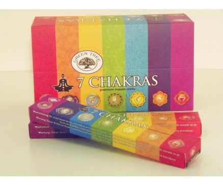 W8355302 Wierook Green Tree 7 Chakras. Box met 12 pakjes (afbeelding van de verpakking kan afwijken van het te leveren product).
