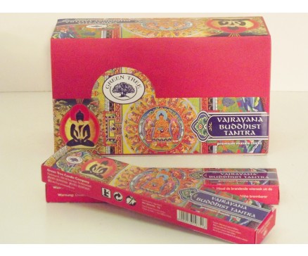 W8355301 Wierook Green Tree Buddhist Tantra. Box met 12 pakjes (afbeelding van de verpakking kan afwijken van het te leveren product).