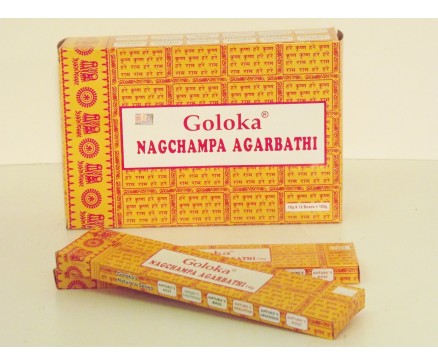 W8355204 Wierook Nag Champa Goloka. Box met 12 pakjes (afbeelding van de verpakking kan afwijken van het te leveren product).