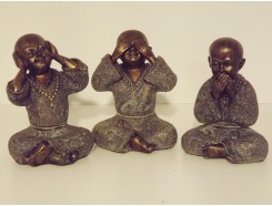 P1035545ABC Poly. Kindmonnik brons horen-zien-zwijgen 15 cm.