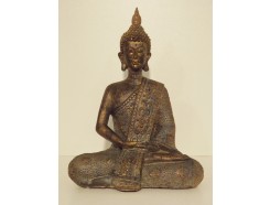 P1035533 Poly. Thai boeddha zittend brons 20 cm.