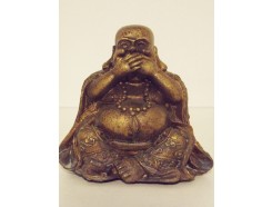 P1035555C Poly. Boeddha lucky "zwijgen" brons mini