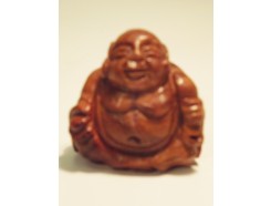 H2010002 Hout. Wortelhouten lucky boeddha medium hoogte 5 cm.