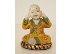 P1035350A Poly. Monnik "horen" mini colour. Hoogte : 8 cm.