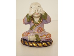 P1035350B Poly. Monnik "horen" mini colour. Hoogte : 8 cm.