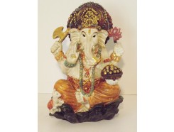 P1035585 Poly. Ganesha colour. Hoogte : 15 cm.