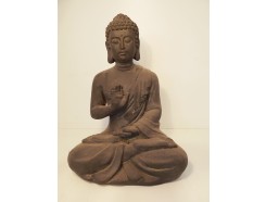 G817S-DG Garden boeddha abhayamudra small. Hoogte : 30 cm. Dark-grey.
