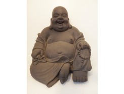 G838L-DG Garden lucky boeddha. Hoogte : 41 cm. Dark-grey.