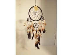 8530020 Dreamcatcher zwart. Diameter 16 cm. Per 6 stuks verpakt. Prijs is per 6 stuks.