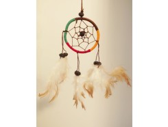 8530065 Dreamcatcher multicolor. Diameter 6 cm. Per 12 stuks verpakt. Prijs is per 12 stuks.