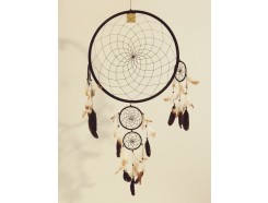 8530022A Dreamcatcher zwart. Diameter 40 cm.