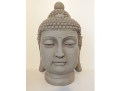 G400M-G Garden hoofd boeddha Birma. Hoogte 51 cm. Granite.