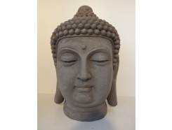 G400L-G Garden hoofd boeddha large. Hoogte : 60 cm. Granite.
