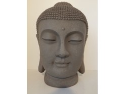 G522-G Garden hoofd boeddha Japan. Hoogte : 42 cm. Granite.